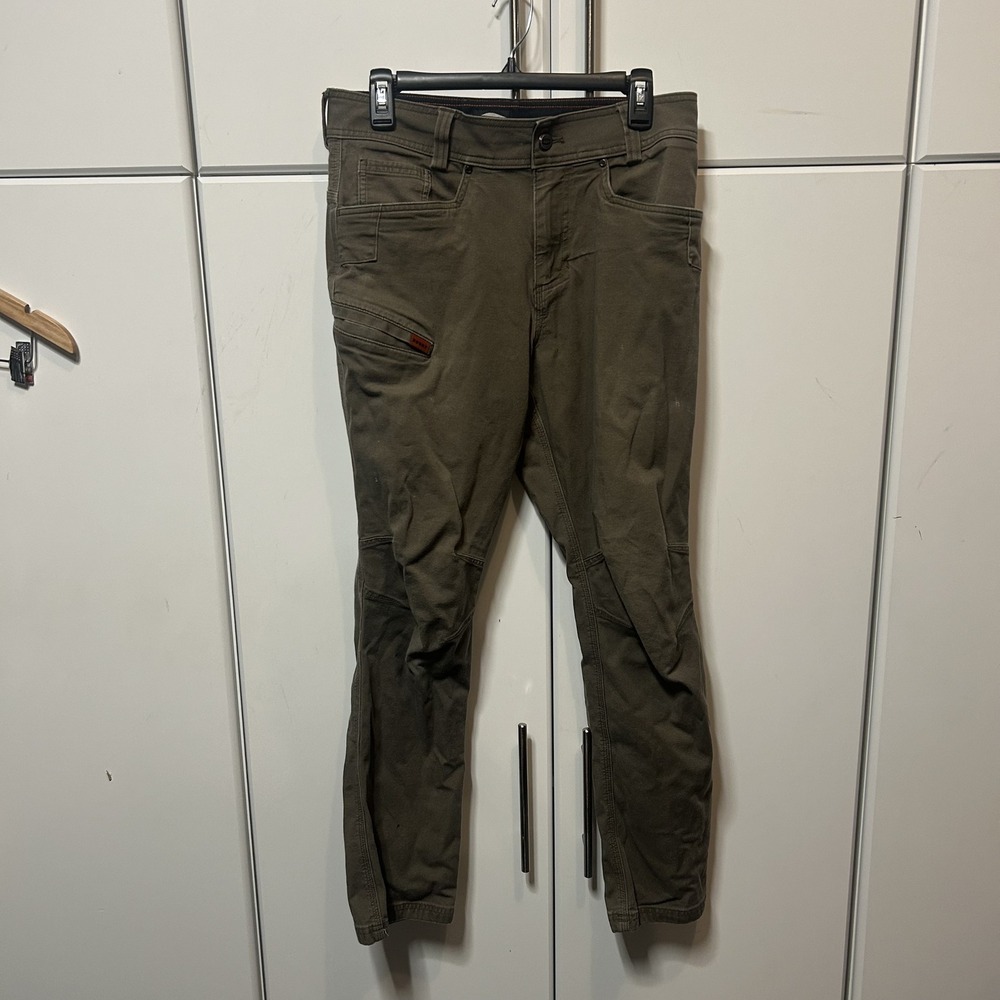 Brunt Mens Work Pants 30x32 Olive Drab Canvas Utility Cargo Trousers